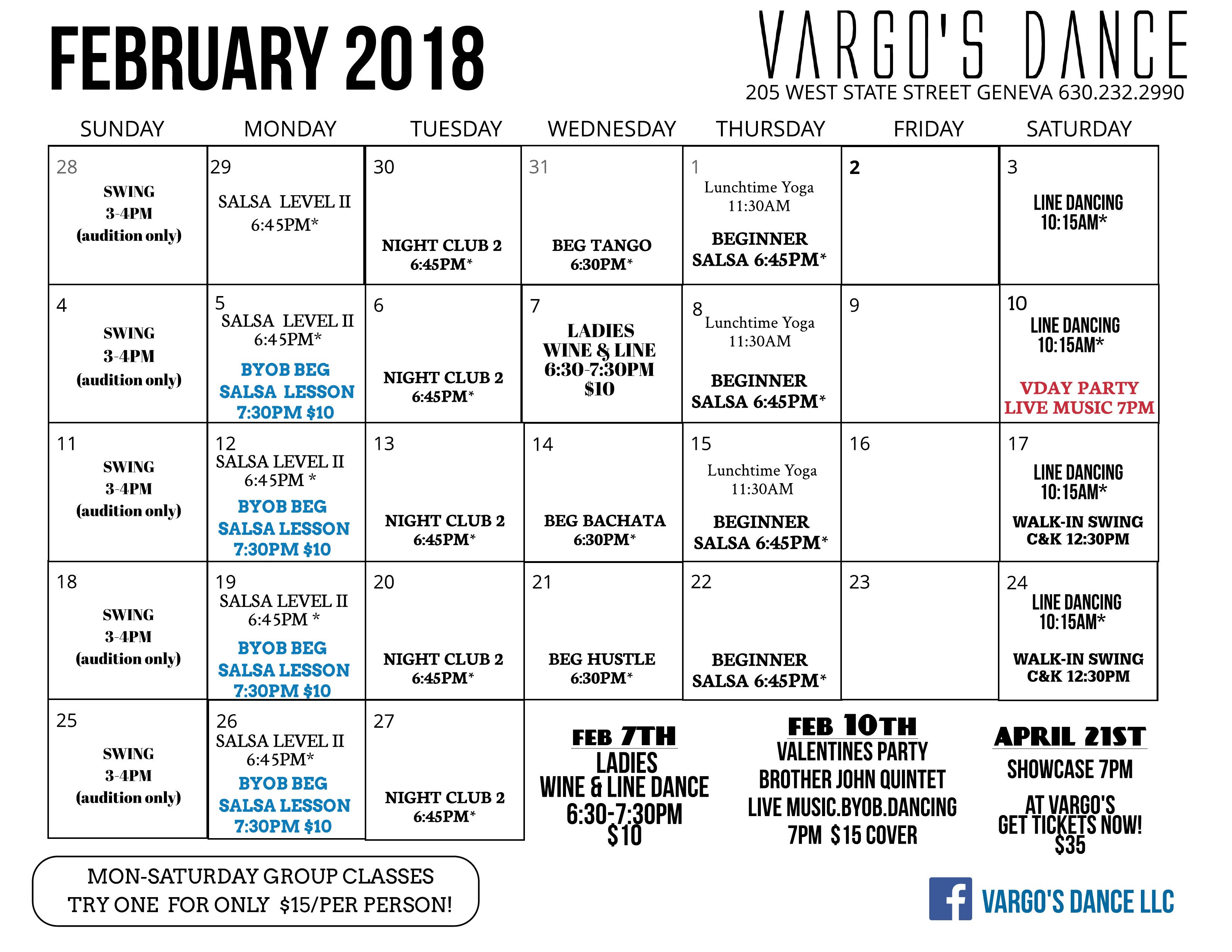 Feb calendar Vargo #39 s Dance Geneva